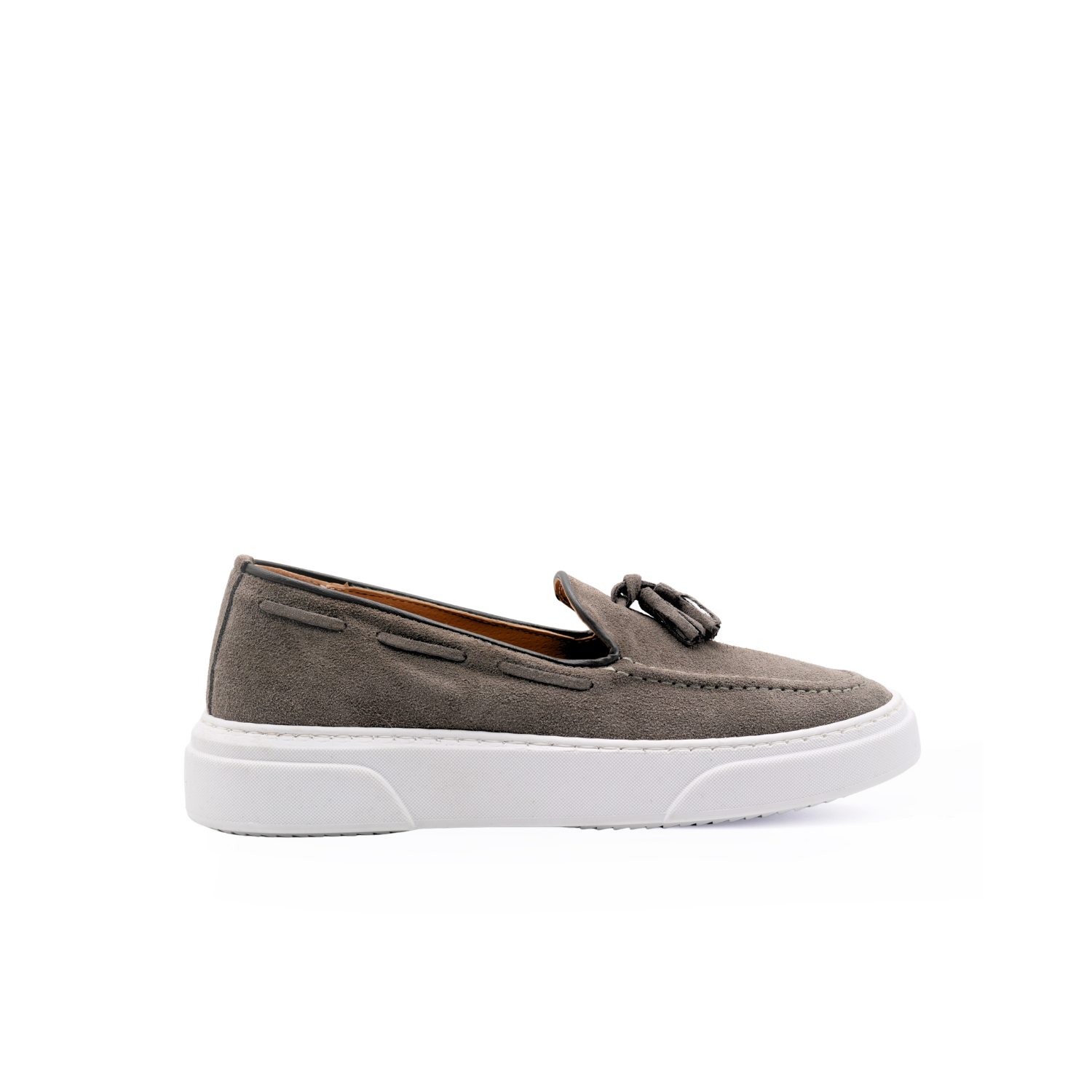 Roger mocassino slip on uomo in morbido camoscio