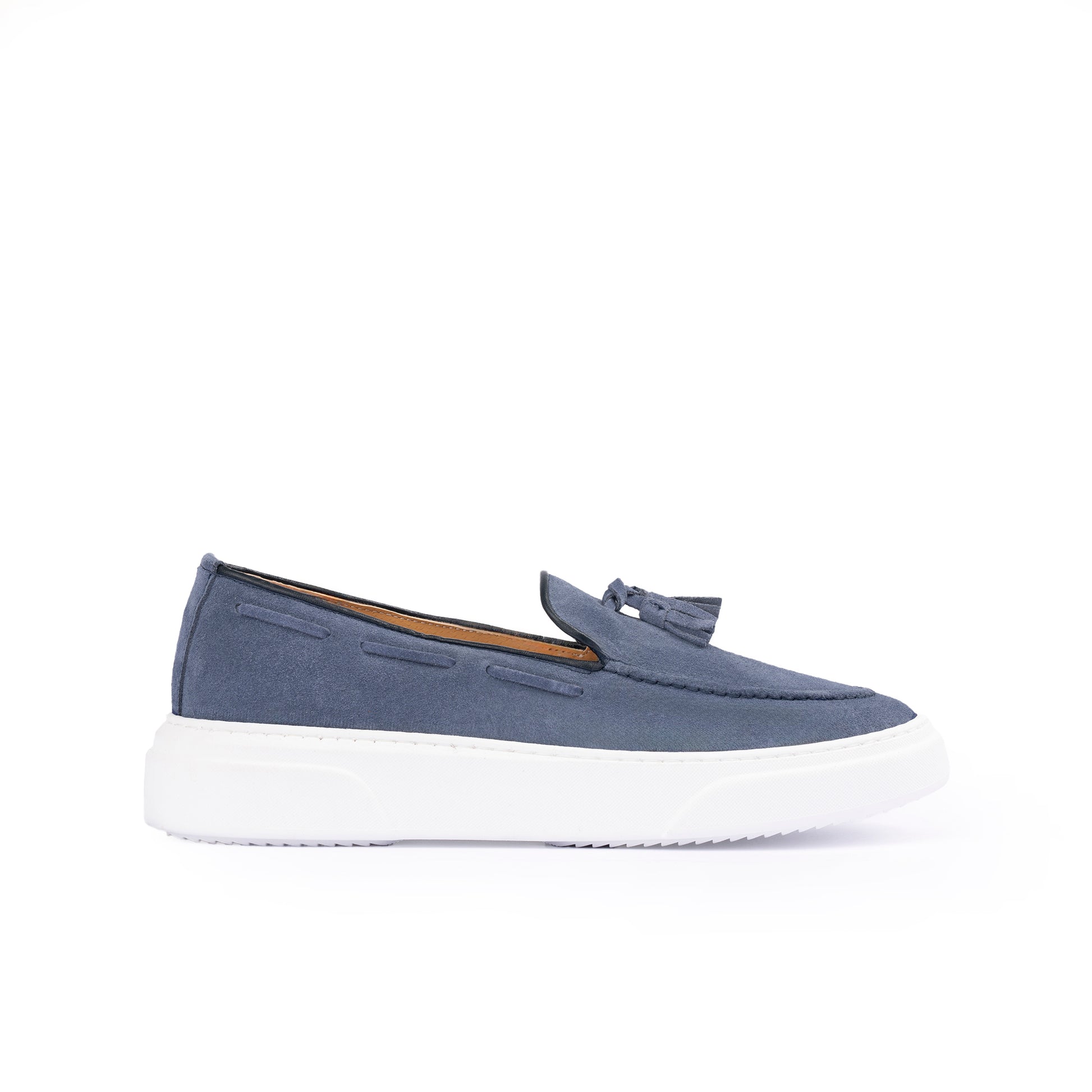Roger mocassino slip on uomo in morbido camoscio